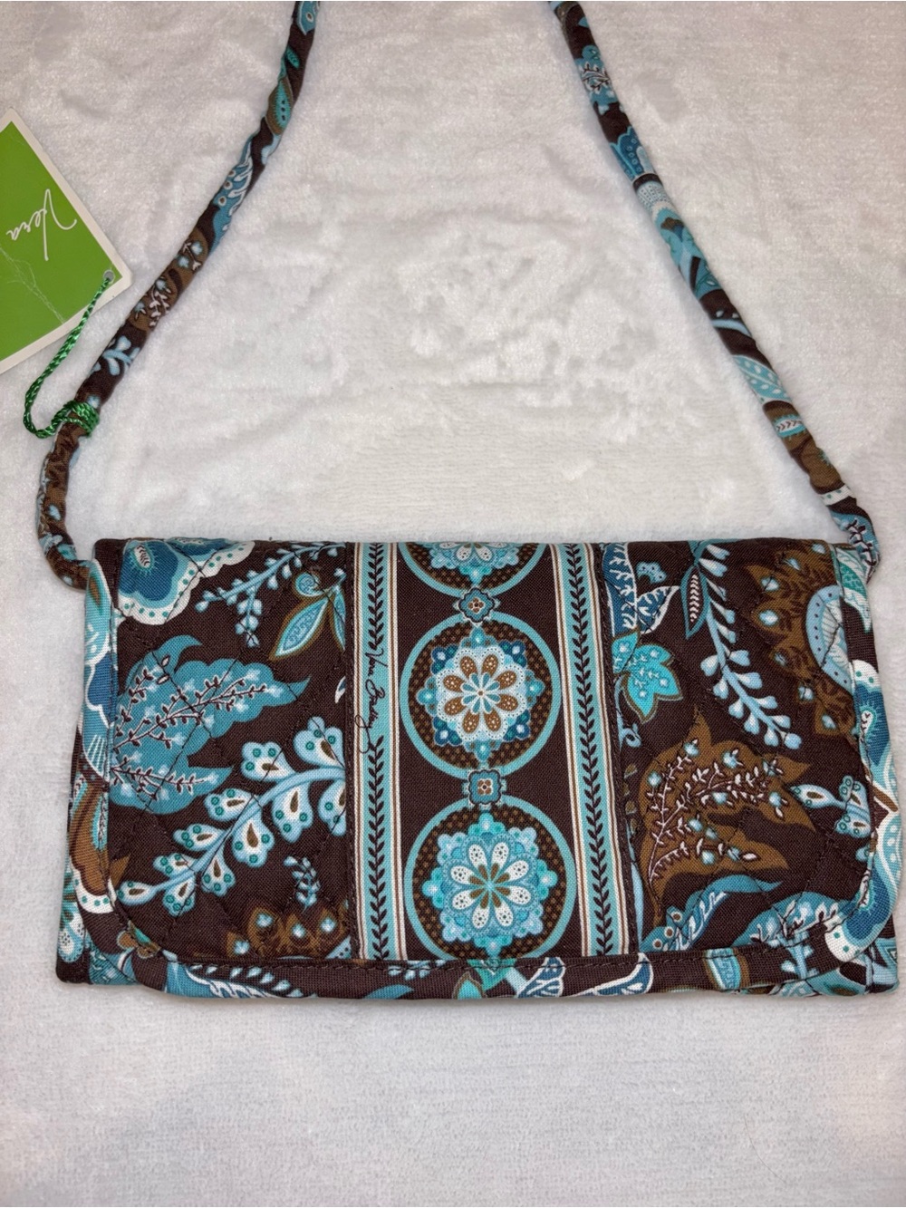 New Vera Bradley Java Blue Wallet Crossbody RETIRED